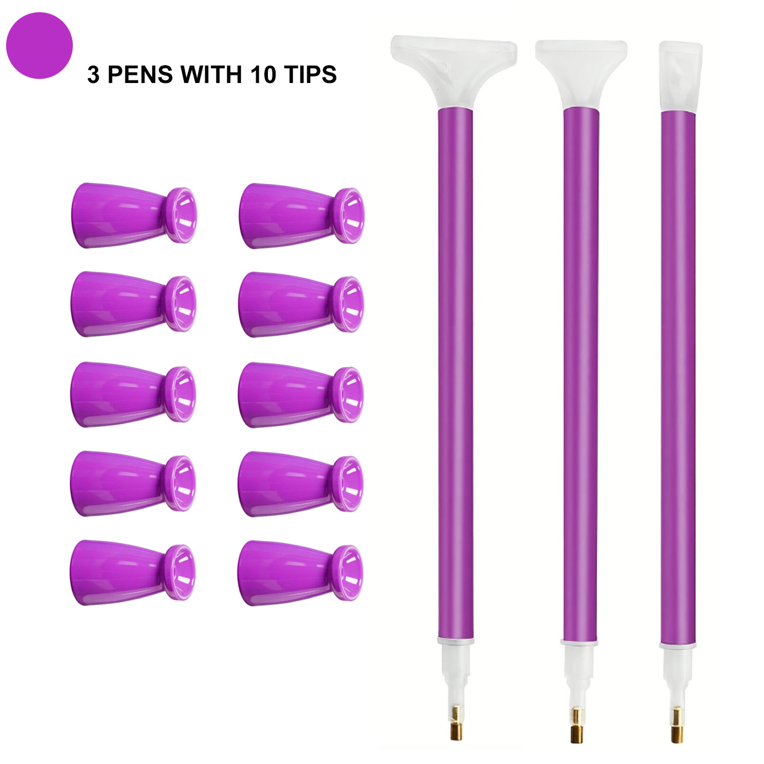 Waxing Kit Home - 10 Silikonowych Końcówek i 3 Pióra